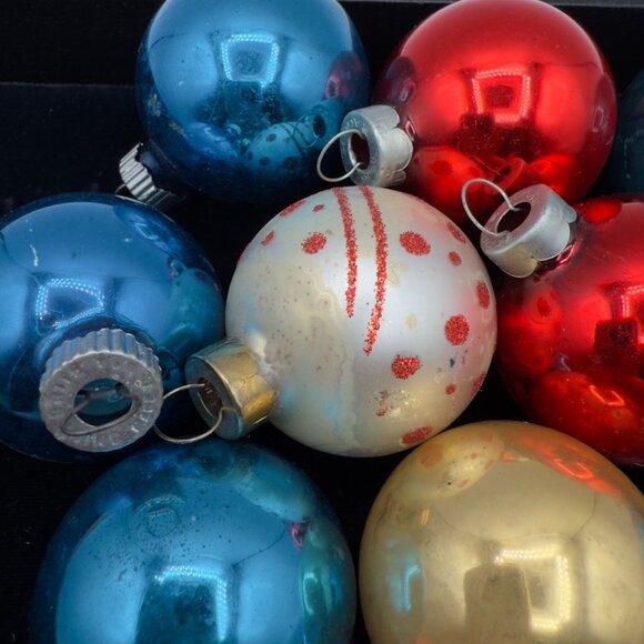 Vintage Mercury Glass Christmas Ornaments Shiny Bright Rauch Made in USA Small - Picture 4 of 16